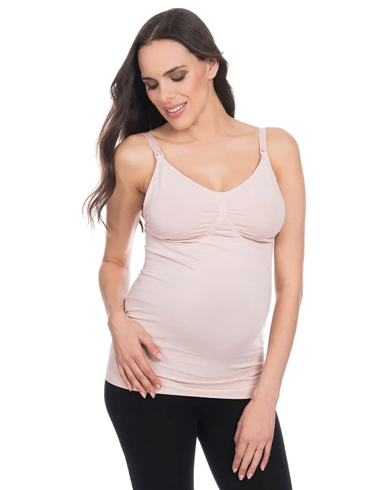 Blush Bamboo Seamless Maternity & Nursing Vest