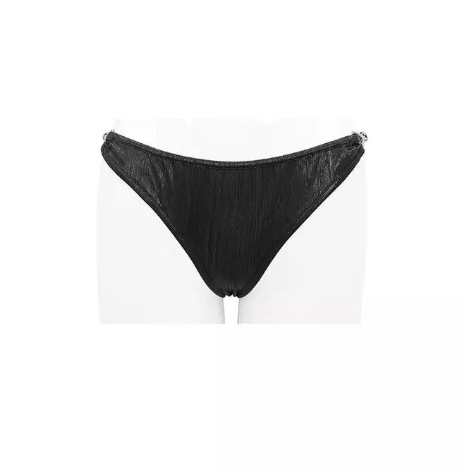 Boho Women's Black Elastic Bikini Bottoms