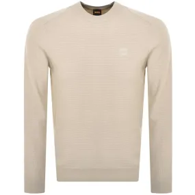 BOSS Anon Knit Jumper Beige