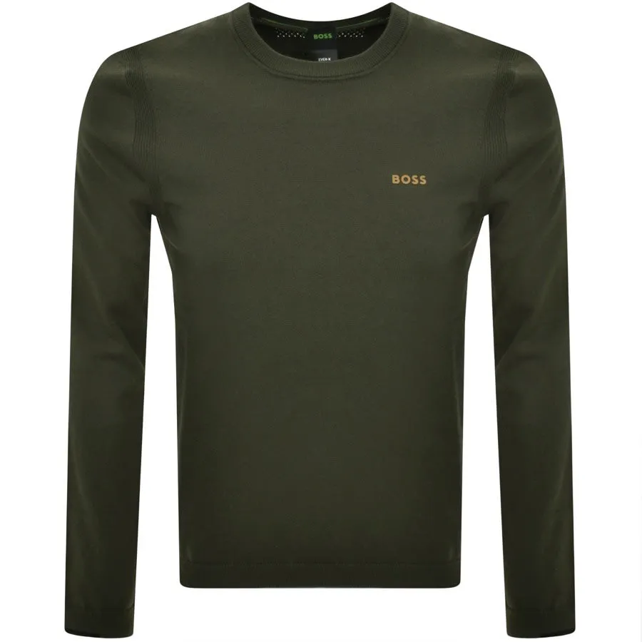 BOSS Ever X Knit Jumper Green