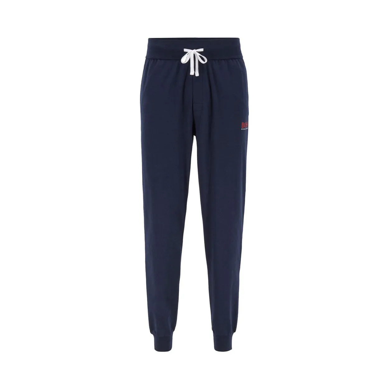 BOSS Tracksuit bottoms in cotton with contrast tape and logo