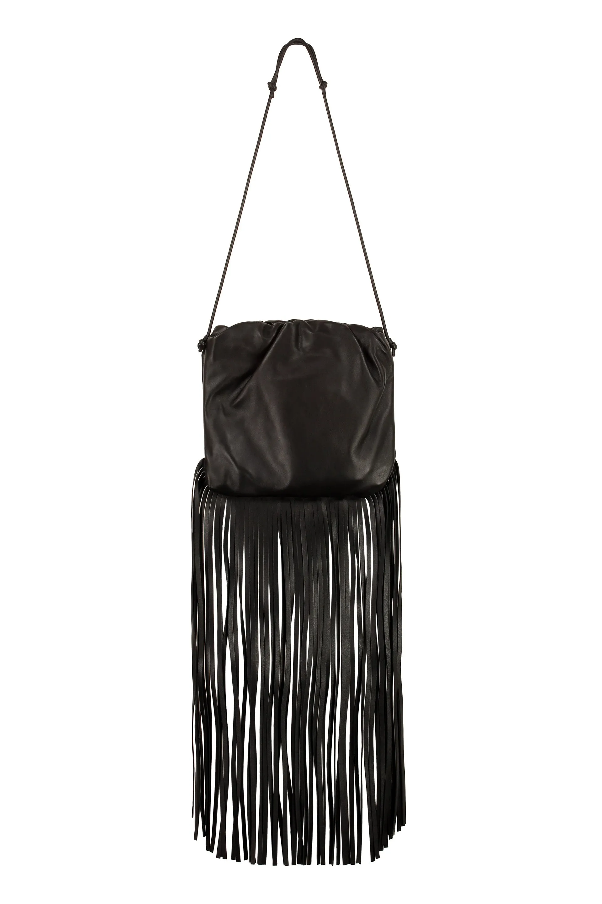 BOTTEGA VENETA Fringed Leather Shoulder Handbag - Fall/Winter 2024 Collection