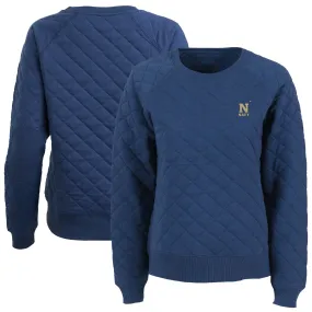 Boxercraft Navy Midshipmen Women's Navy Quilted Pullover Sweatshirt