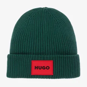 Boys Green Cotton Knit Beanie Hat