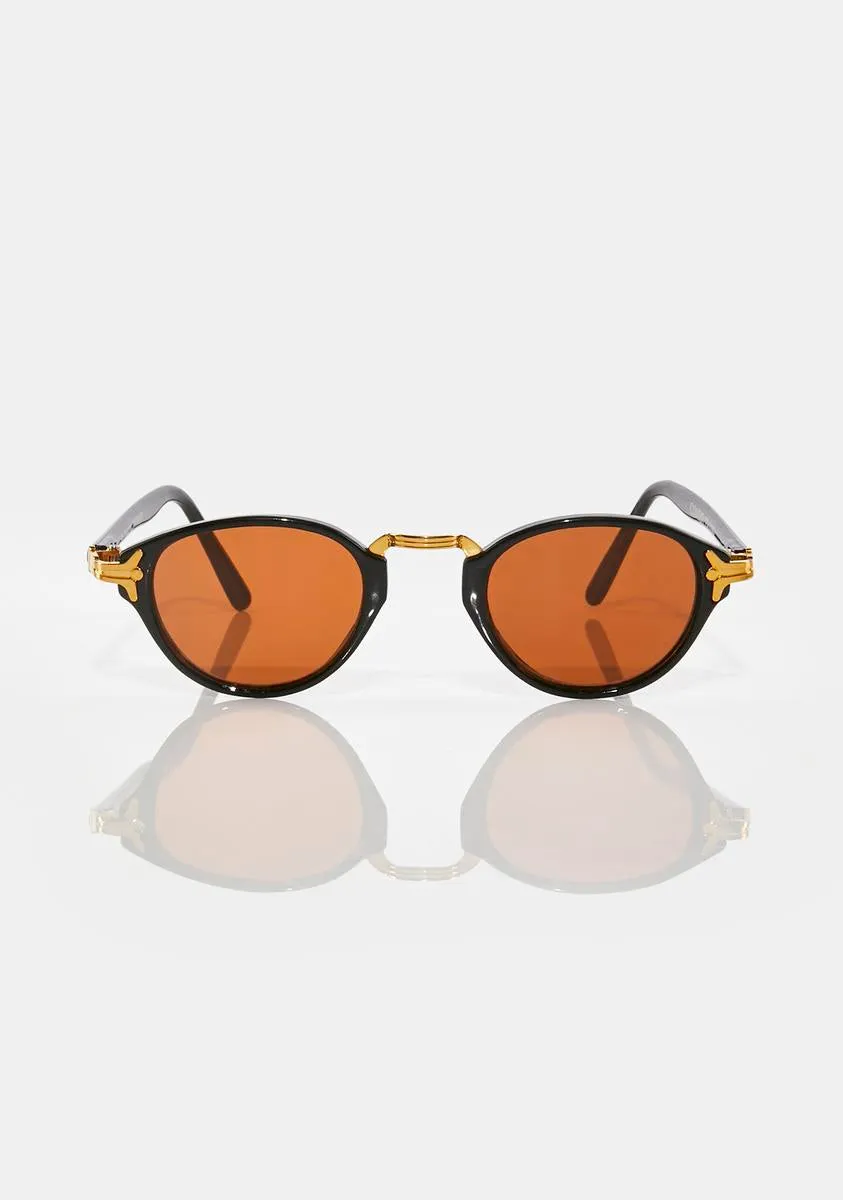 Brown Ritual Round Sunglasses-