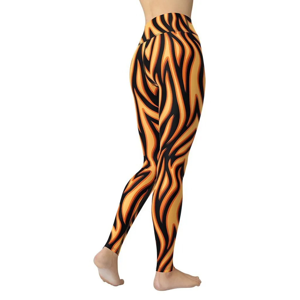 Burning Flame Yoga Leggings