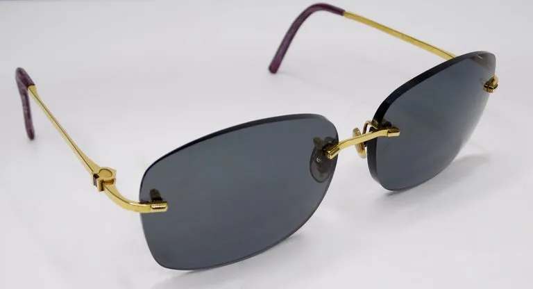 Cartier Granite Rimless Sunglasses