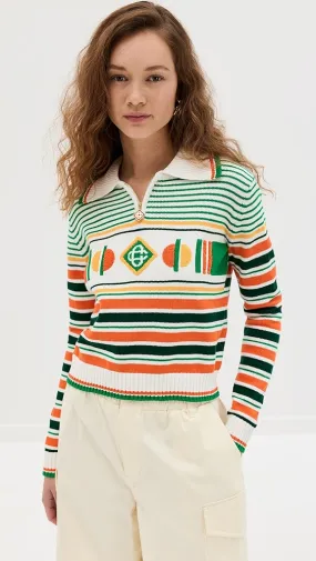 Casablanca   Geometrical Striped Jumper 