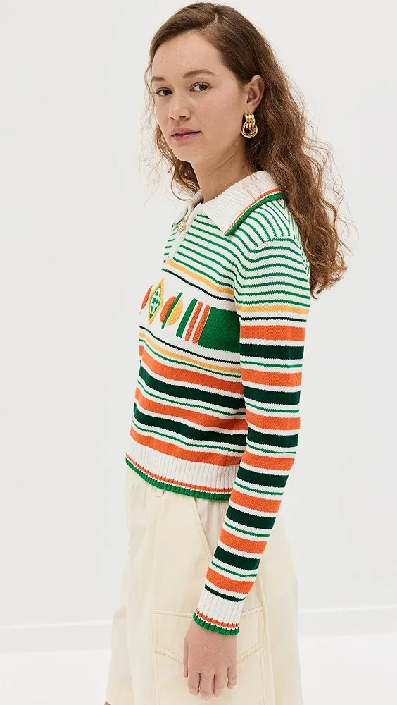 Casablanca   Geometrical Striped Jumper 