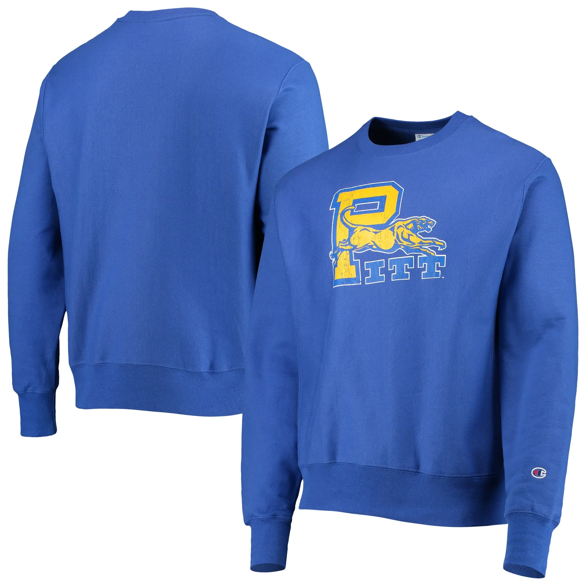 Champion Pitt Panthers Royal Vault Logo Reverse Weave Pullover Sweatshirt