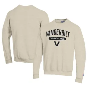 Champion Vanderbilt Commodores Oatmeal Eco Powerblend Crewneck Pullover Sweatshirt