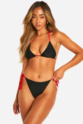 Chilli Trim Triangle Bikini Set