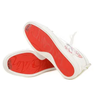 CHRISTIAN LOUBOUTIN LOU PIN UP LEATHER SNEAKERS