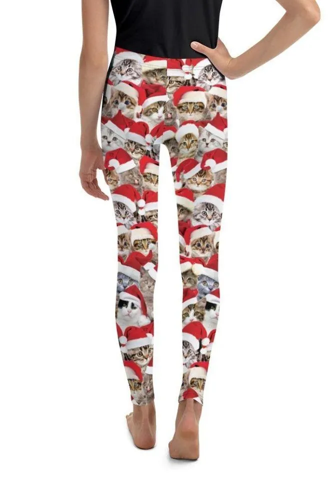 Christmas Cat Youth Leggings