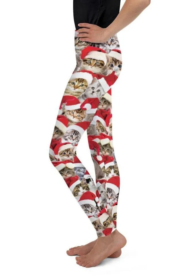 Christmas Cat Youth Leggings