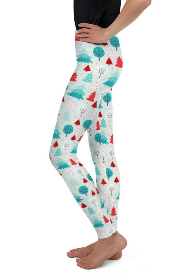 Christmas Forest Youth Leggings