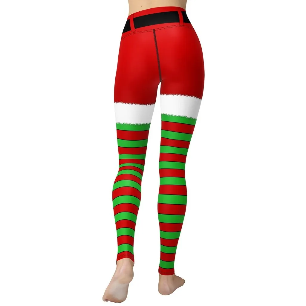 Christmas Stripes Yoga Leggings