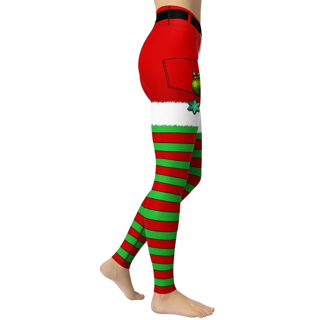 Christmas Stripes Yoga Leggings