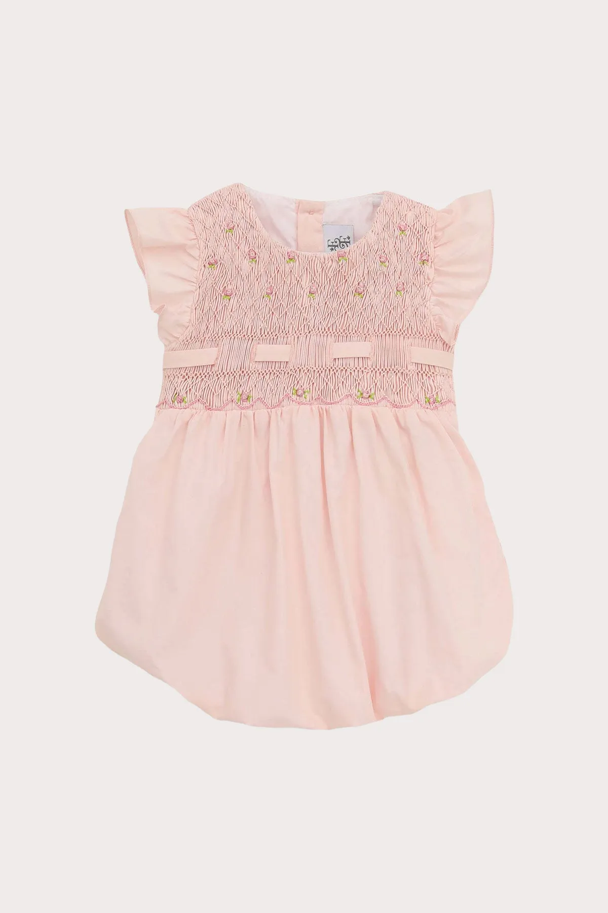 Classic Hand Smocked Romper - Powder Pink (3M - 3Y)