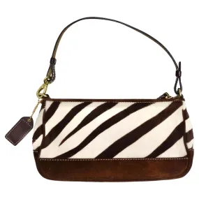 Coach 1990s Zebra Print Calf Hair Shoulder Bag