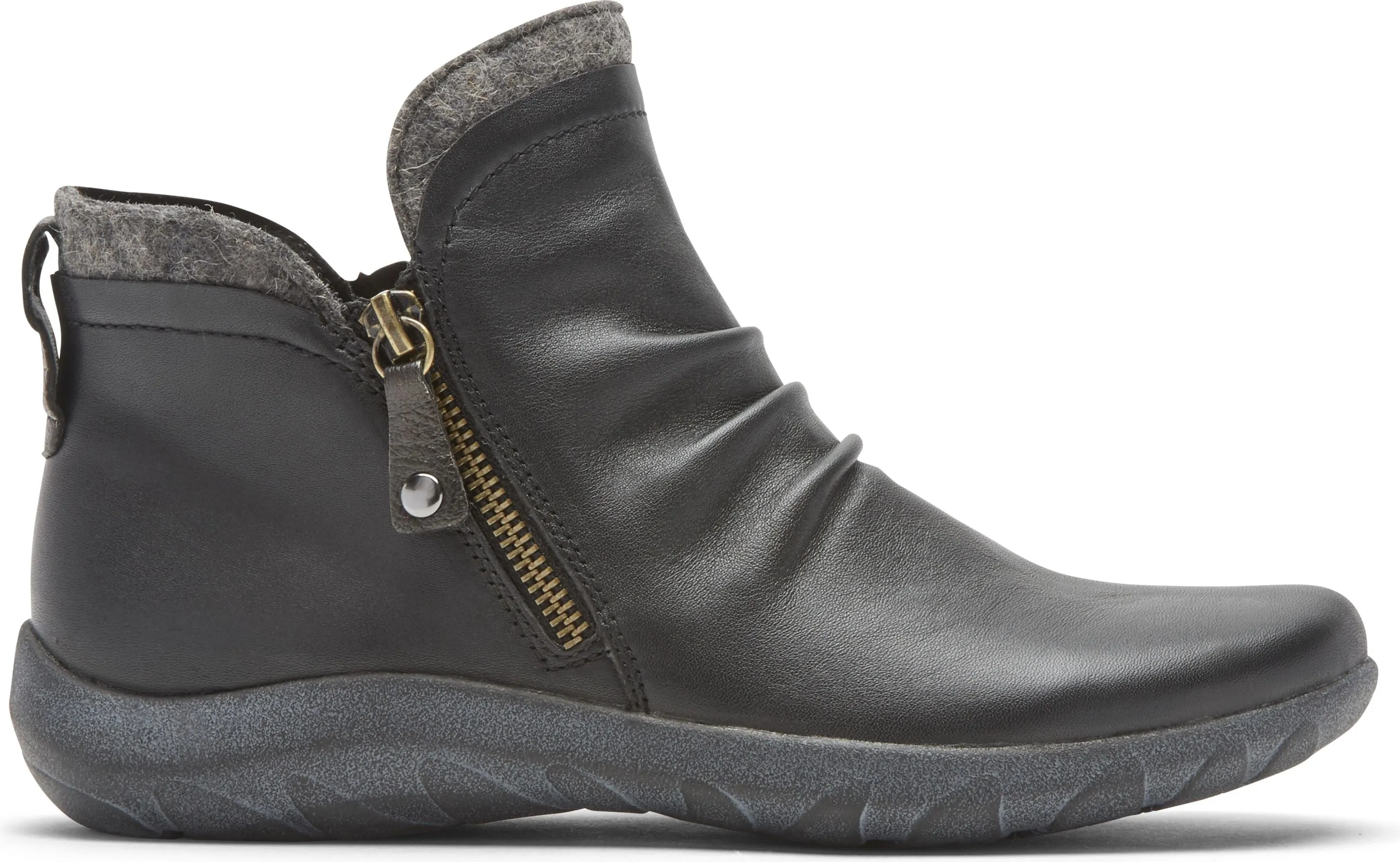 Cobb Hill Amalie Side Zip Boot Black - Narrow