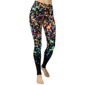 Colorful Gradient Stars Yoga Leggings