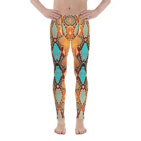 Colorful Snake Pattern Men's Leggings