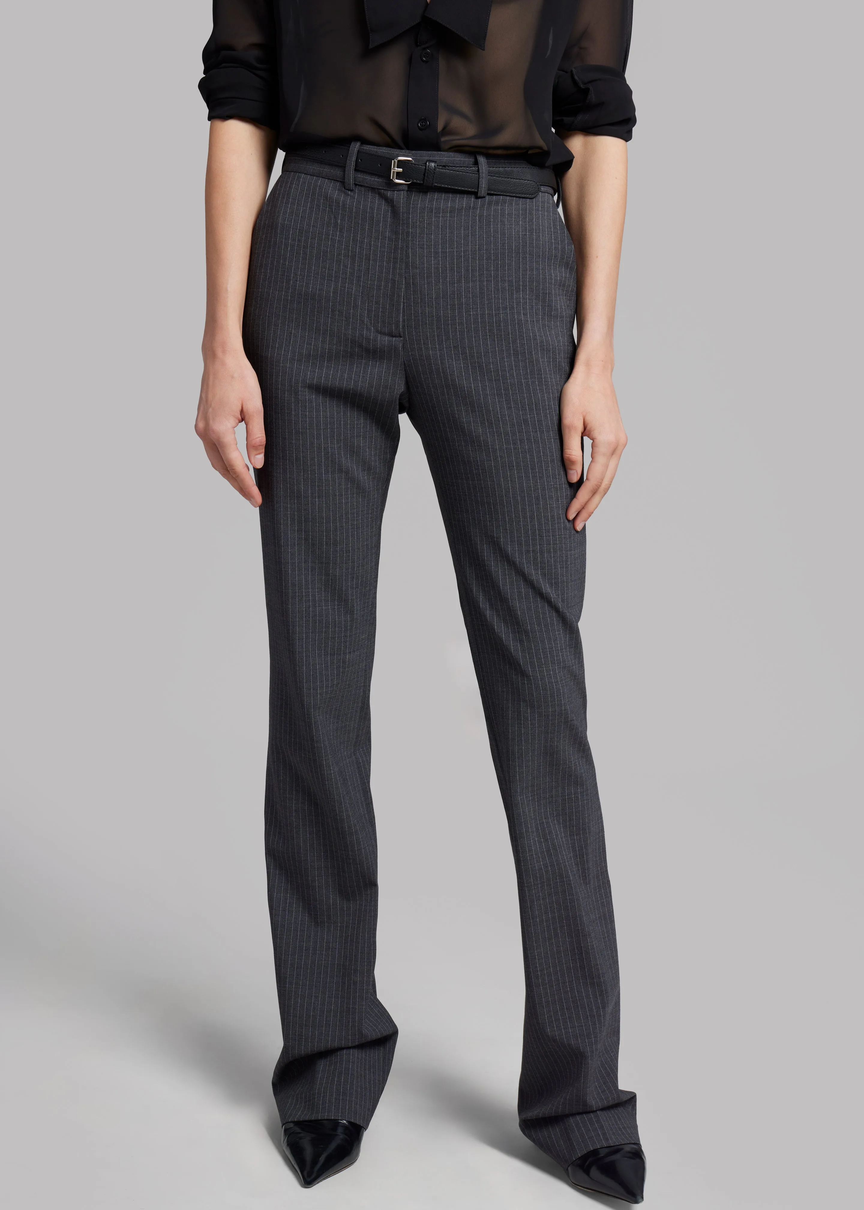 Coperni Straight Tailored Trousers - Grey