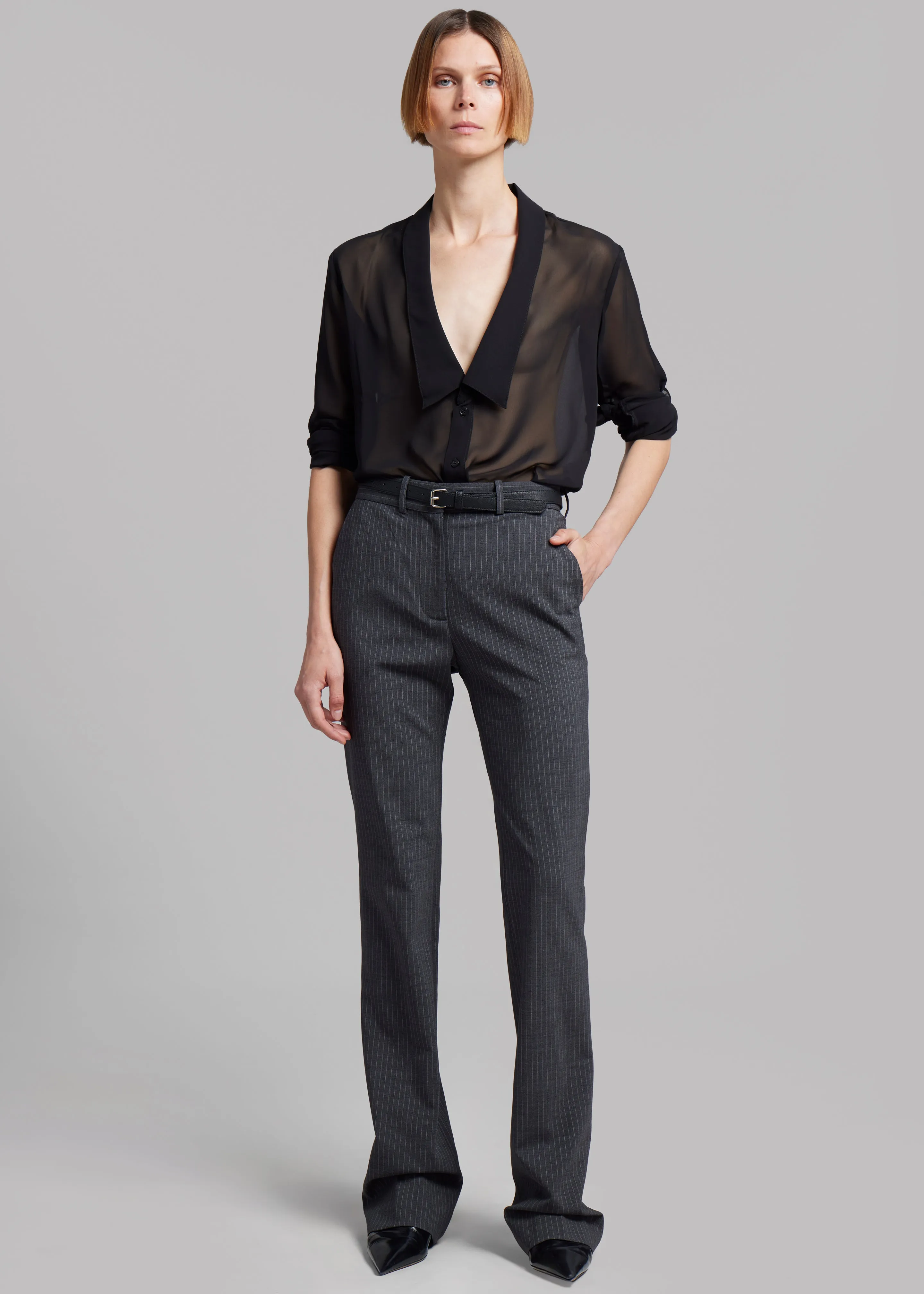 Coperni Straight Tailored Trousers - Grey