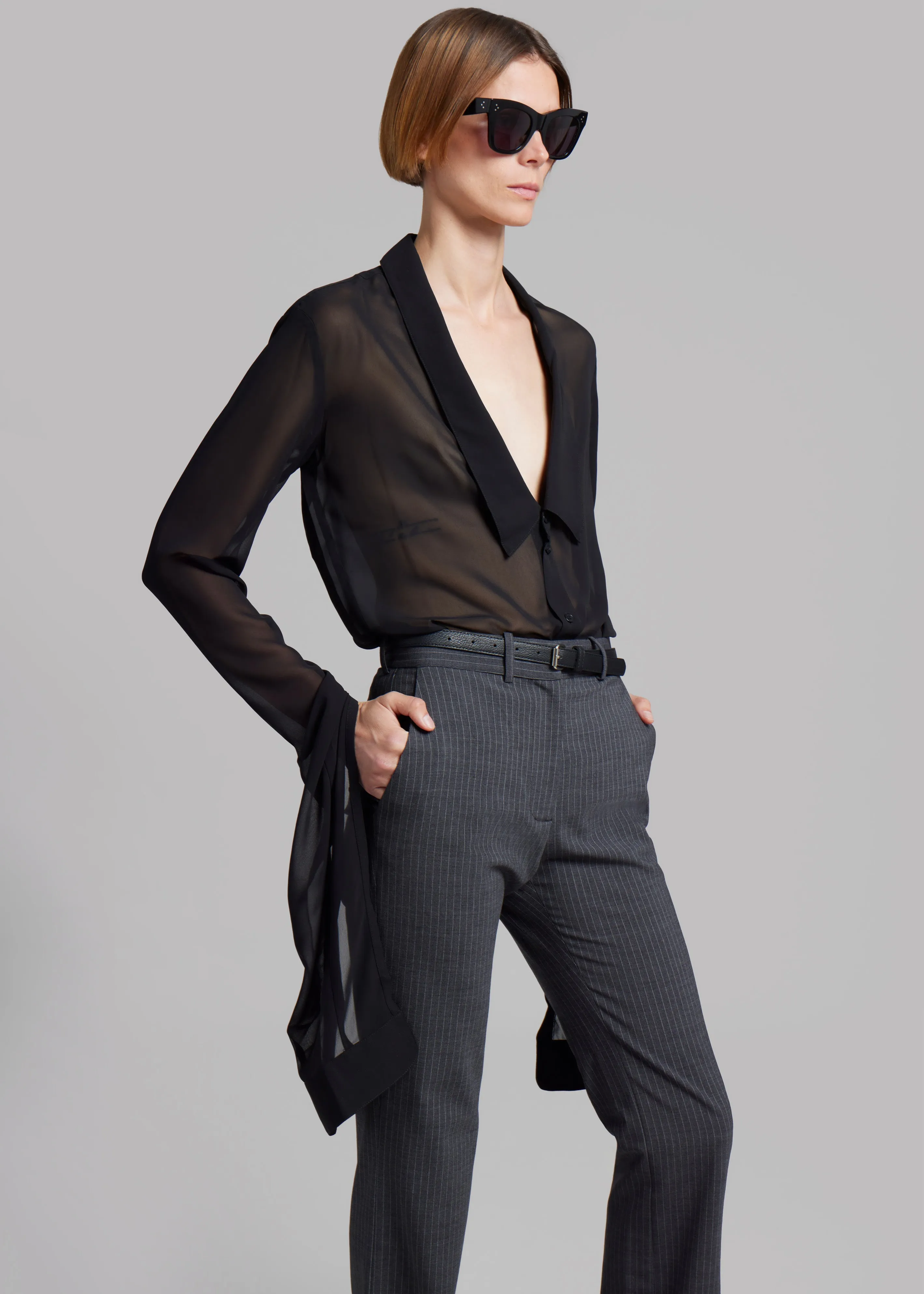 Coperni Straight Tailored Trousers - Grey