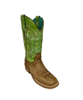 Corral Women's Sand And Green Leather Boot