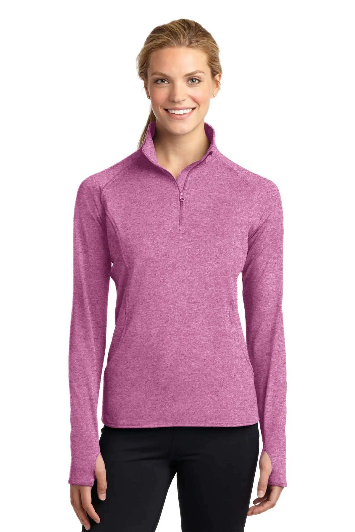 Custom Embroidered - Sport-Tek Ladies Sport-Wick Stretch 1/4-Zip Pullover. LST850