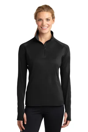 Custom Embroidered - Sport-Tek Ladies Sport-Wick Stretch 1/4-Zip Pullover. LST850