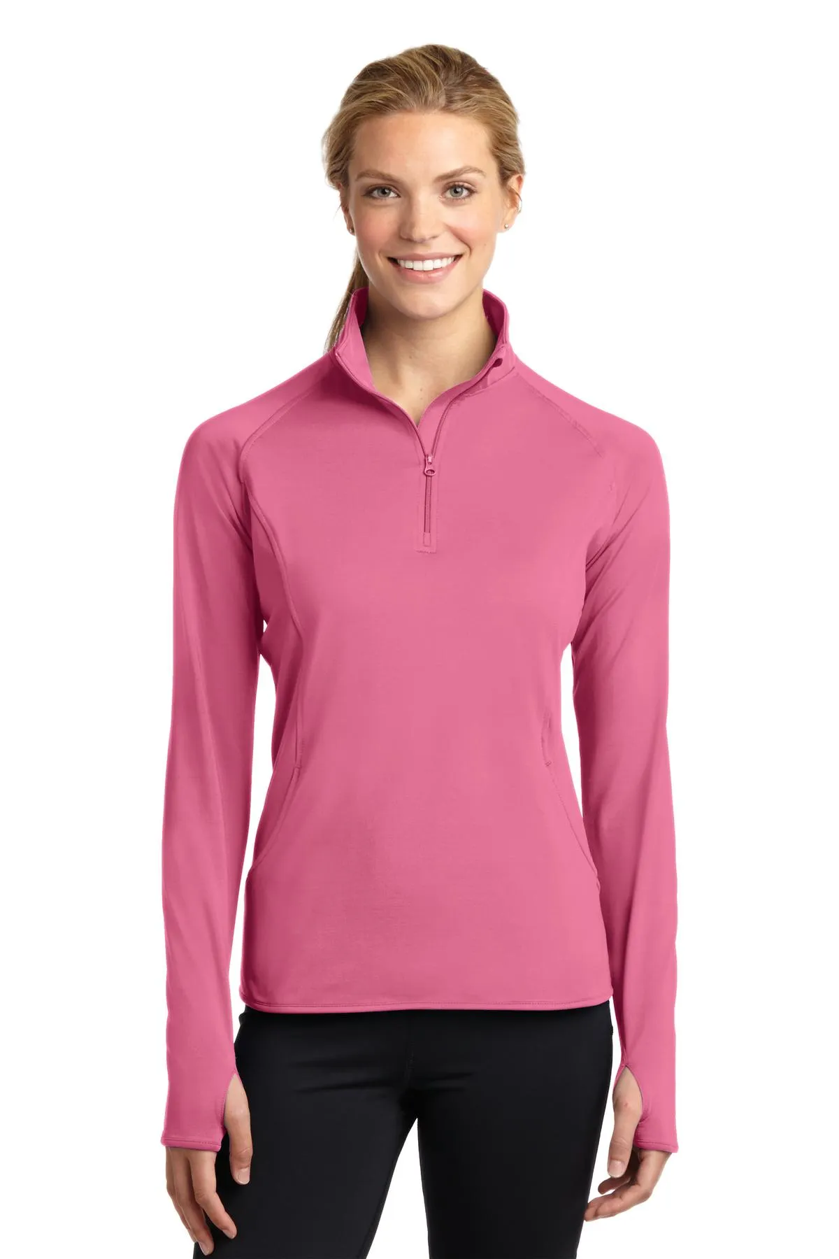 Custom Embroidered - Sport-Tek Ladies Sport-Wick Stretch 1/4-Zip Pullover. LST850