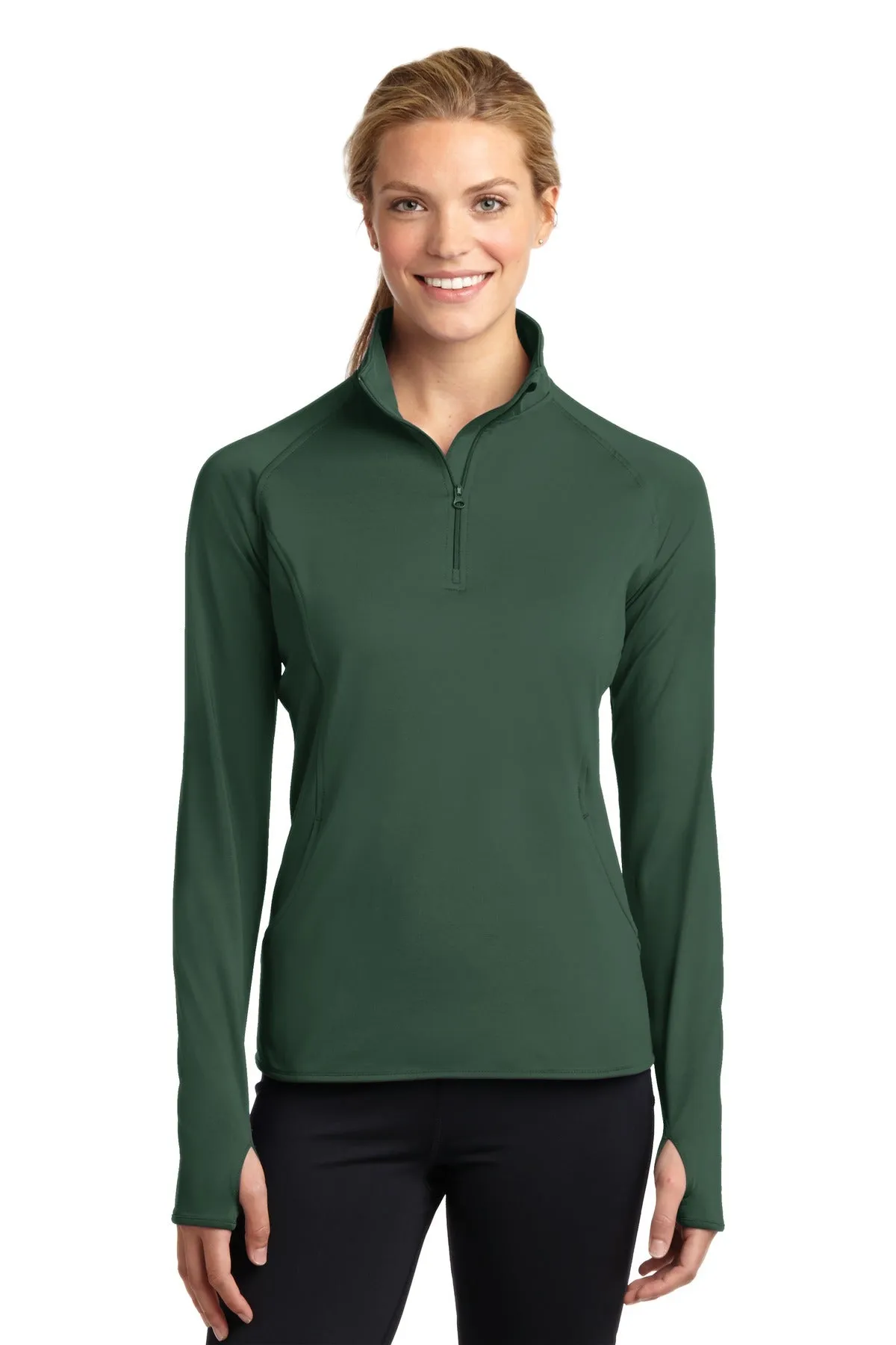 Custom Embroidered - Sport-Tek Ladies Sport-Wick Stretch 1/4-Zip Pullover. LST850