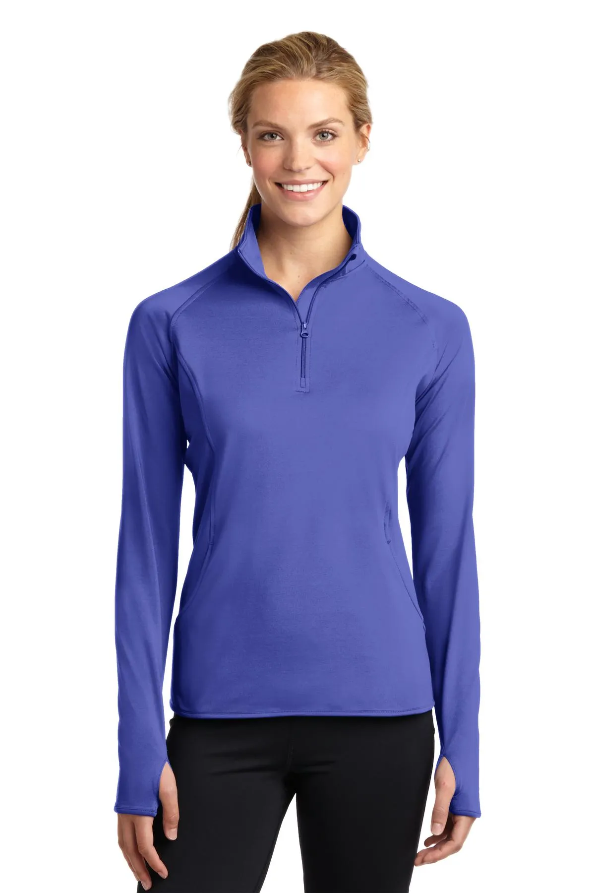 Custom Embroidered - Sport-Tek Ladies Sport-Wick Stretch 1/4-Zip Pullover. LST850