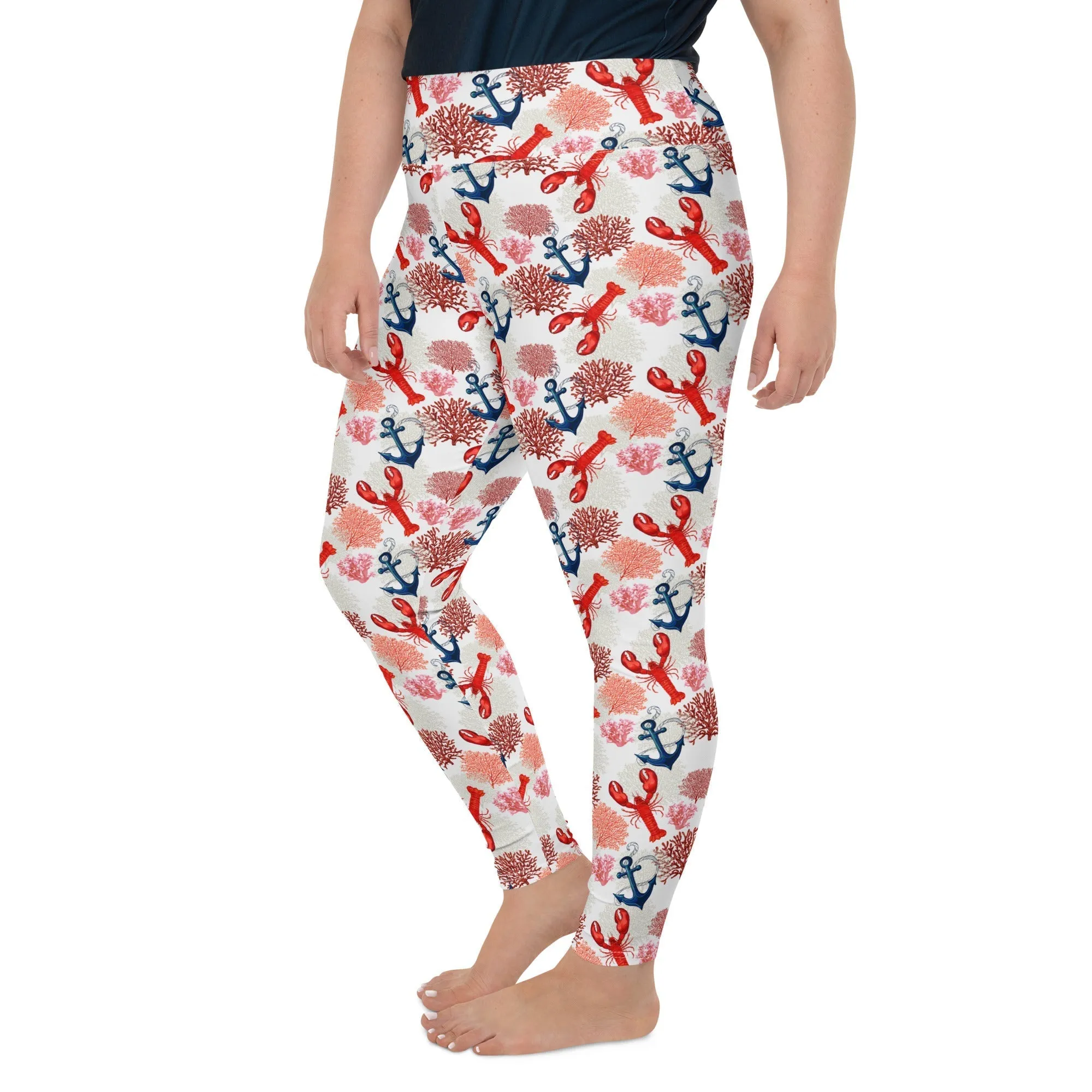 Cute Lobster Plus Size Leggings