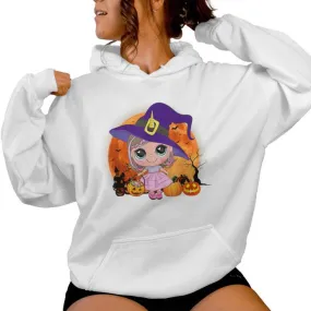 Cute Unicorn Witch Halloween Toddler Boys Girls Women Hoodie