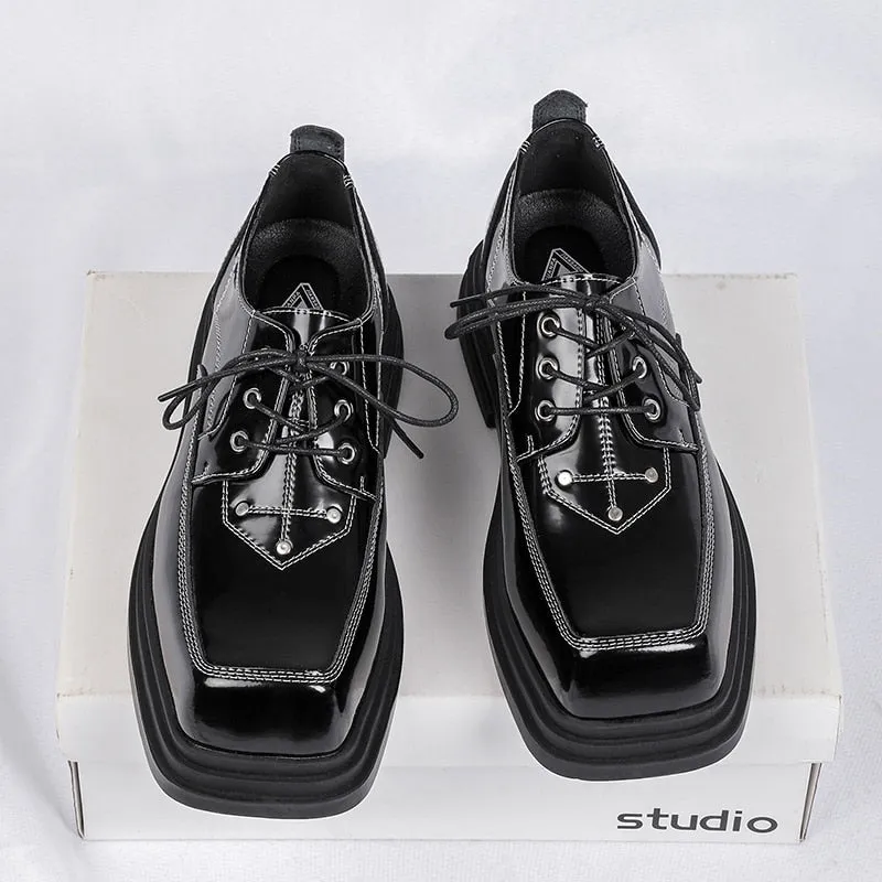 Danwol Contrast Stitch Patent Shoes