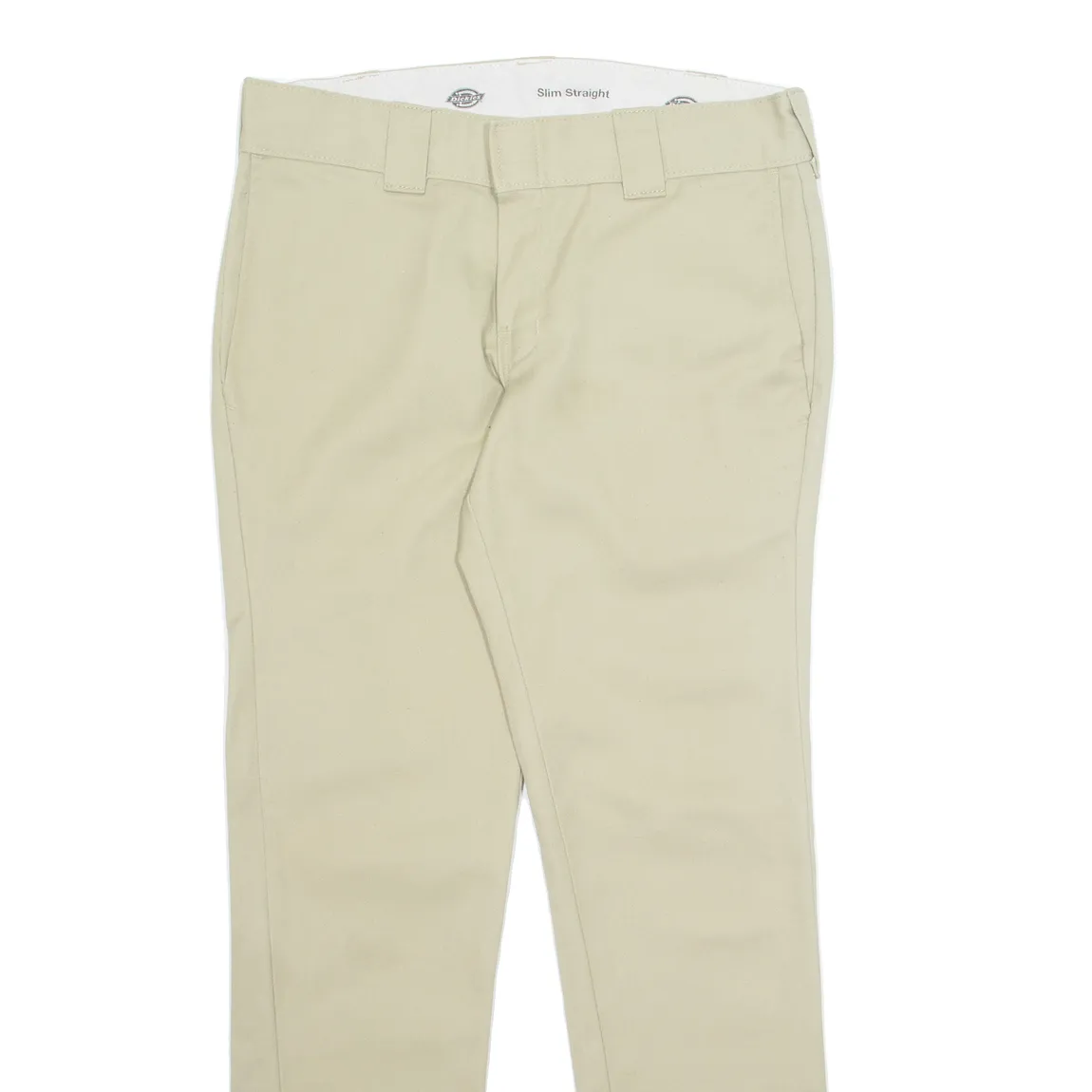 DICKIES Chino Mens Trousers Beige Slim Straight W30 L32