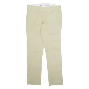 DICKIES Chino Mens Trousers Beige Slim Straight W30 L32