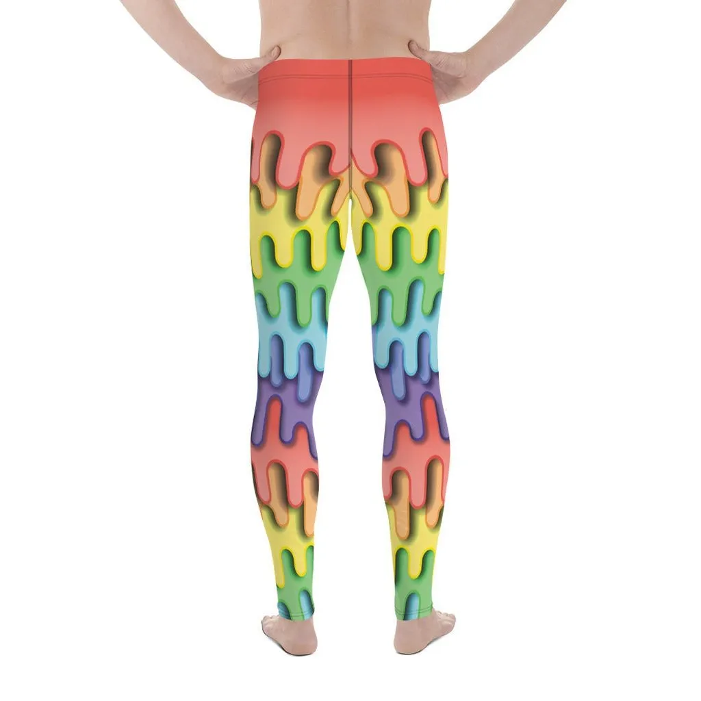 Dripping Rainbow Men's Leggings