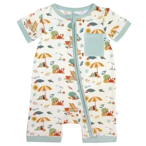 Emerson & Friends Beach Day Bamboo Baby Shortie Romper