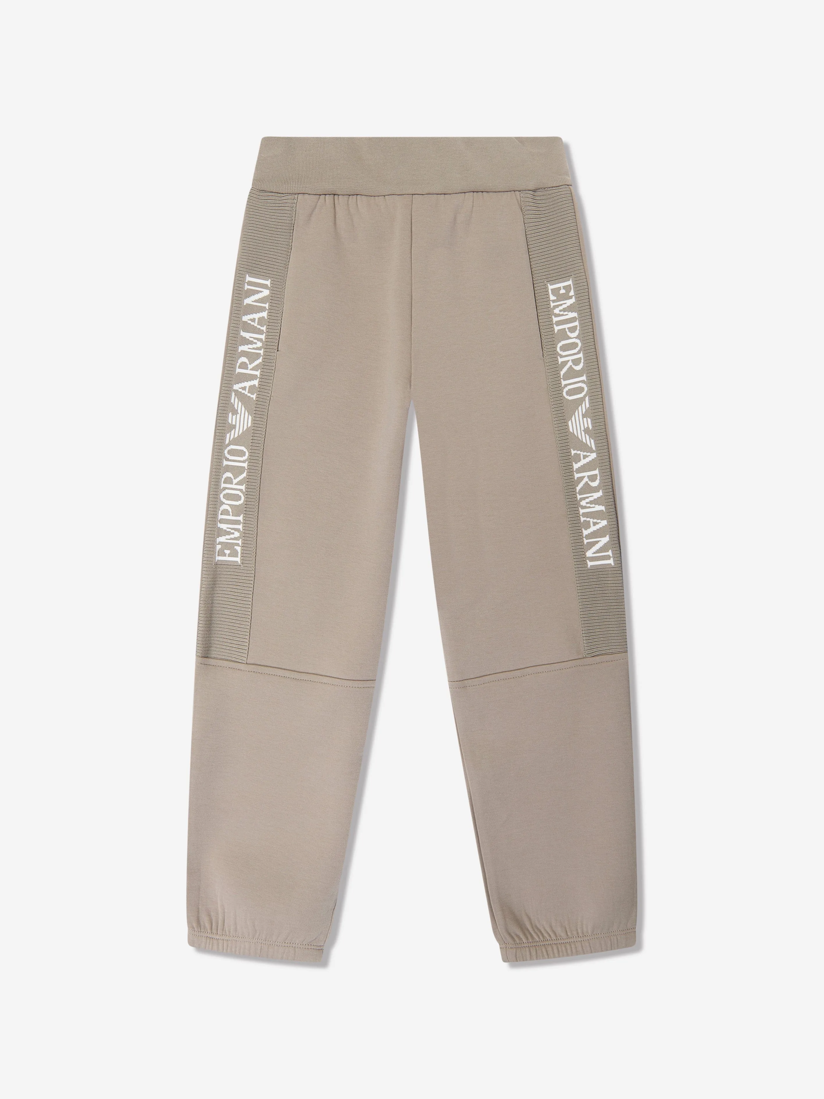 Emporio Armani Boys Logo Tracksuit in Beige