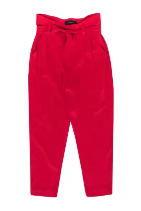 Equipment - Red Silk Belted Bethie Trousers Sz 8