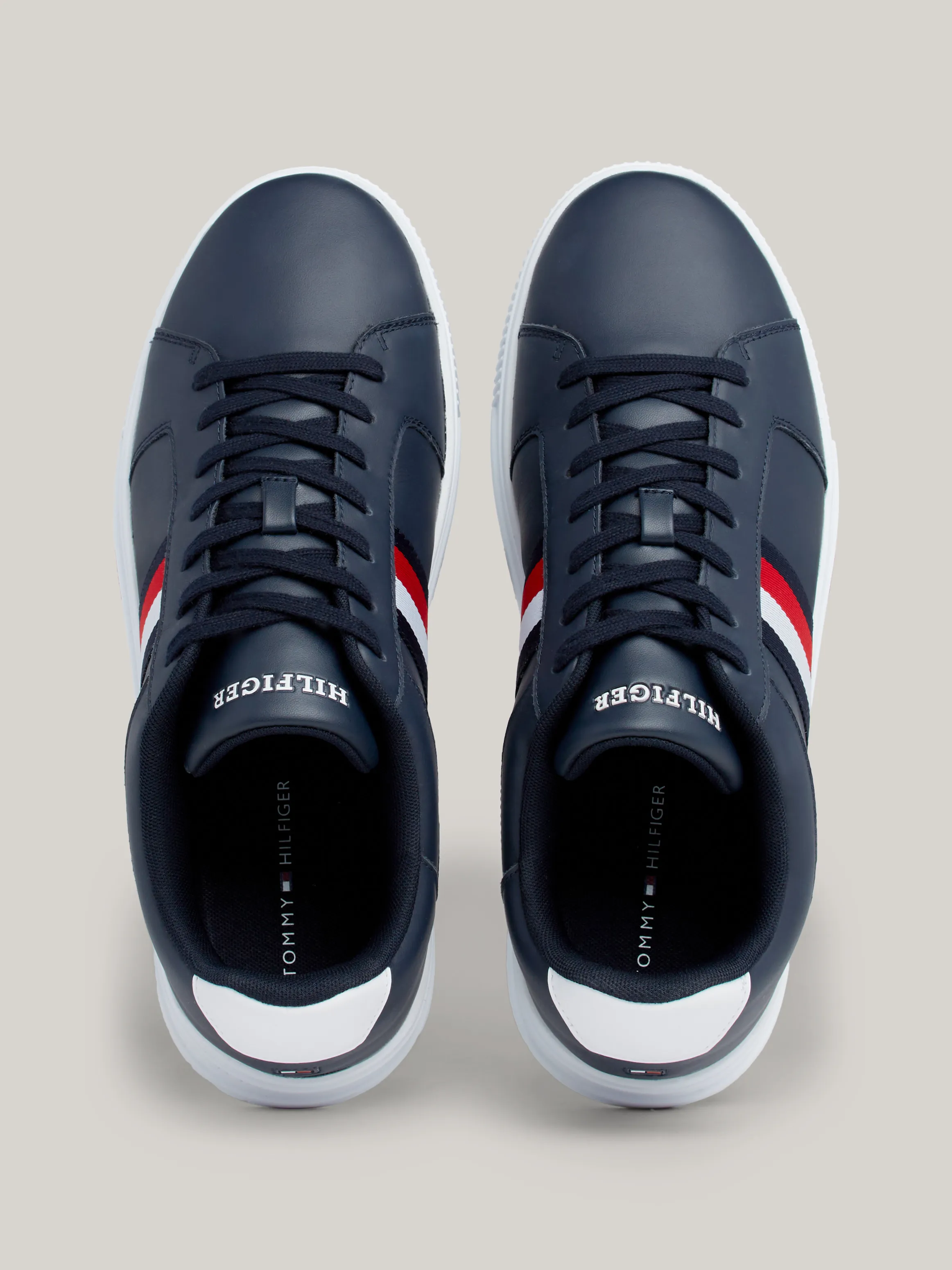 Essential Leather Signature Tape Trainers | Sneakers | Tommy Hilfiger