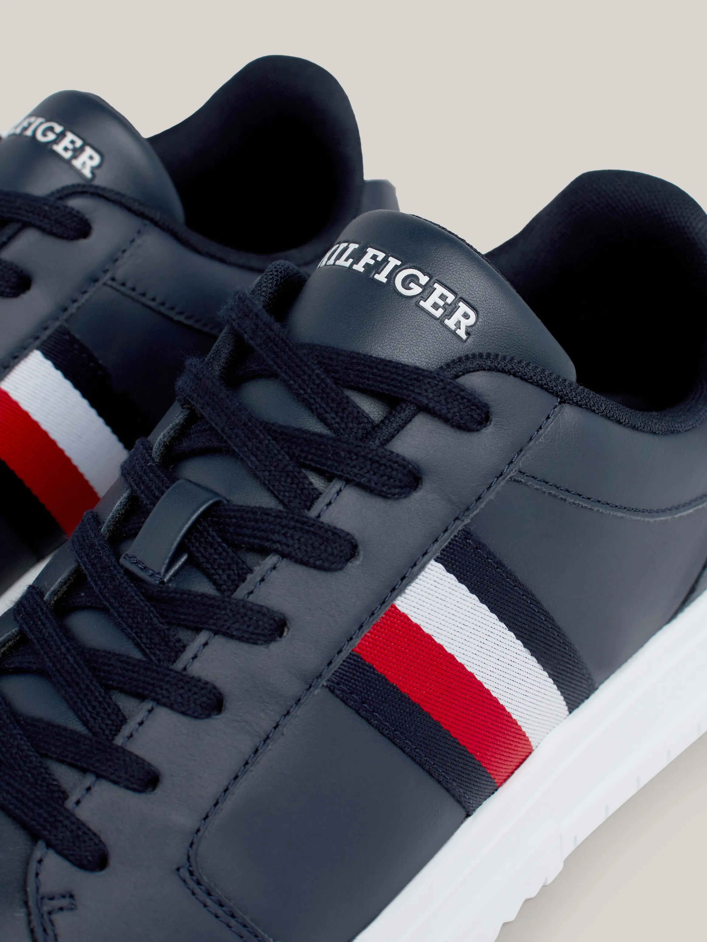 Essential Leather Signature Tape Trainers | Sneakers | Tommy Hilfiger