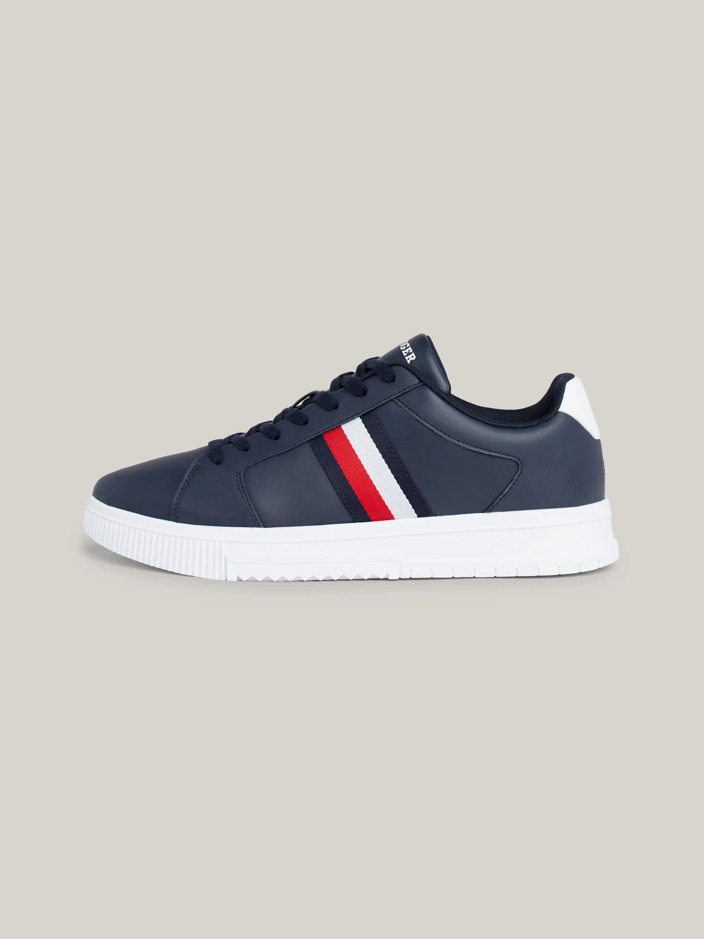 Essential Leather Signature Tape Trainers | Sneakers | Tommy Hilfiger