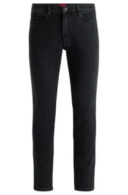 Extra-slim-fit jeans in black soft-touch denim