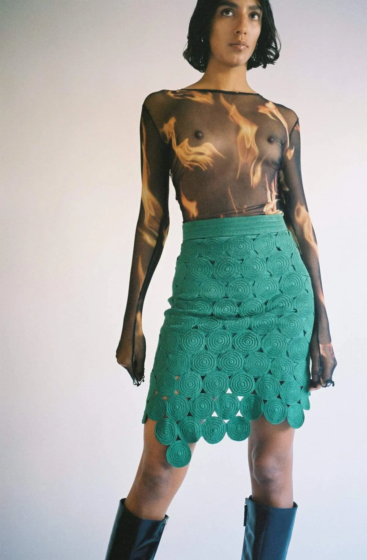 Falda Pastillas Skirt - Green